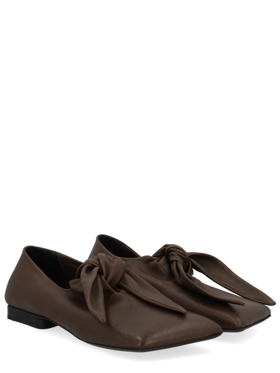 Pointed Toe Knotted Lace-Up Brogues