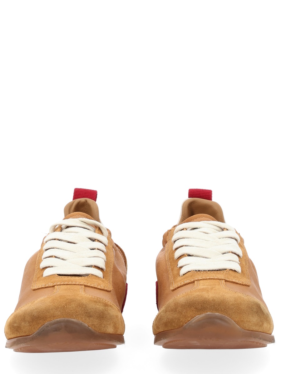 Tan Leather Suede Sneakers