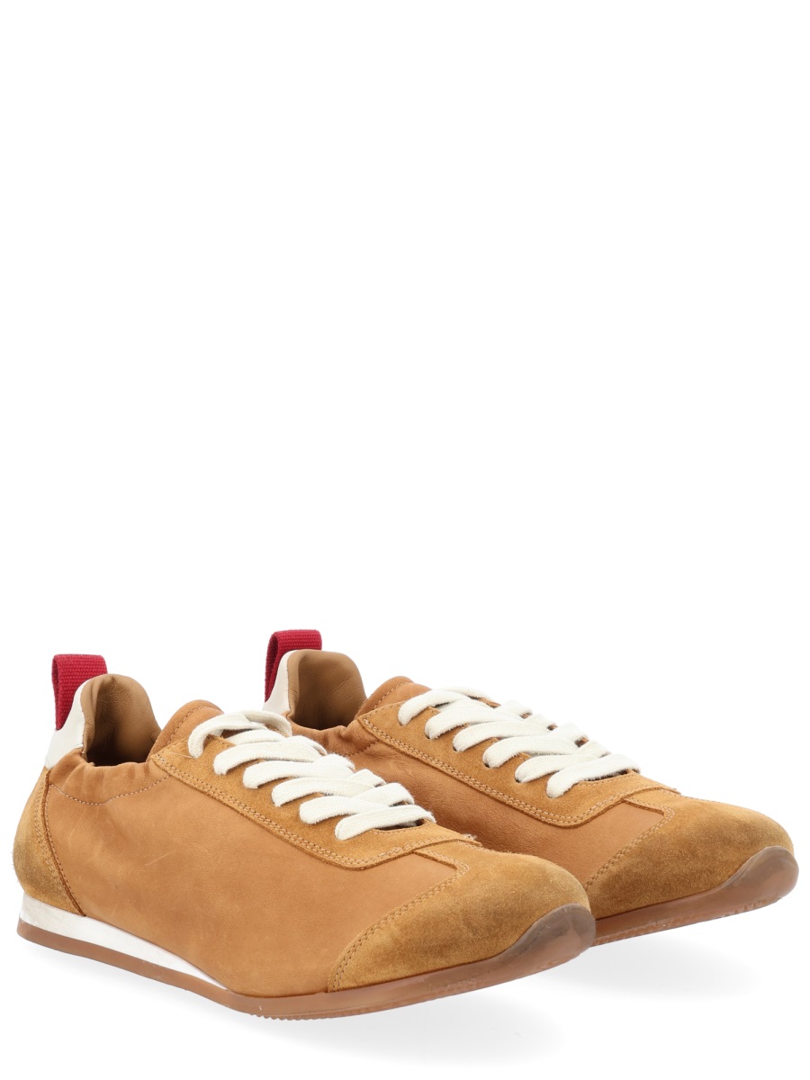 Tan Leather Suede Sneakers