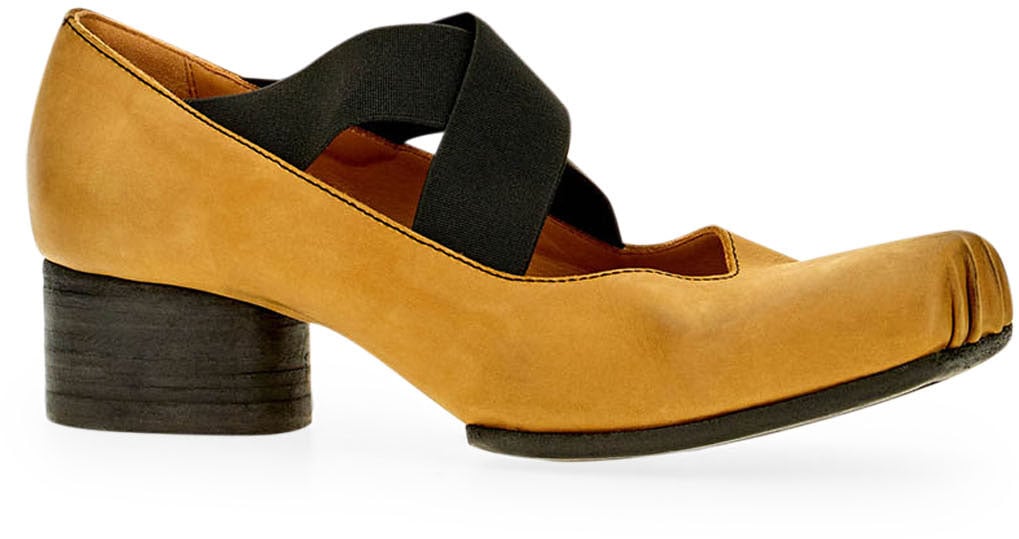 Uma Wang Caramel suede ballerinas