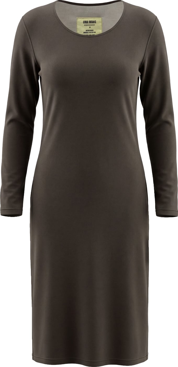 Long dress with a wide neckline