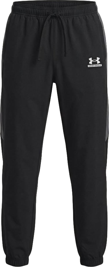 Under Armour Black And White Polyester Joggers (Workout Pants)
