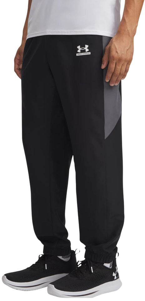 Under Armour Black And White Polyester Joggers (Workout Pants)