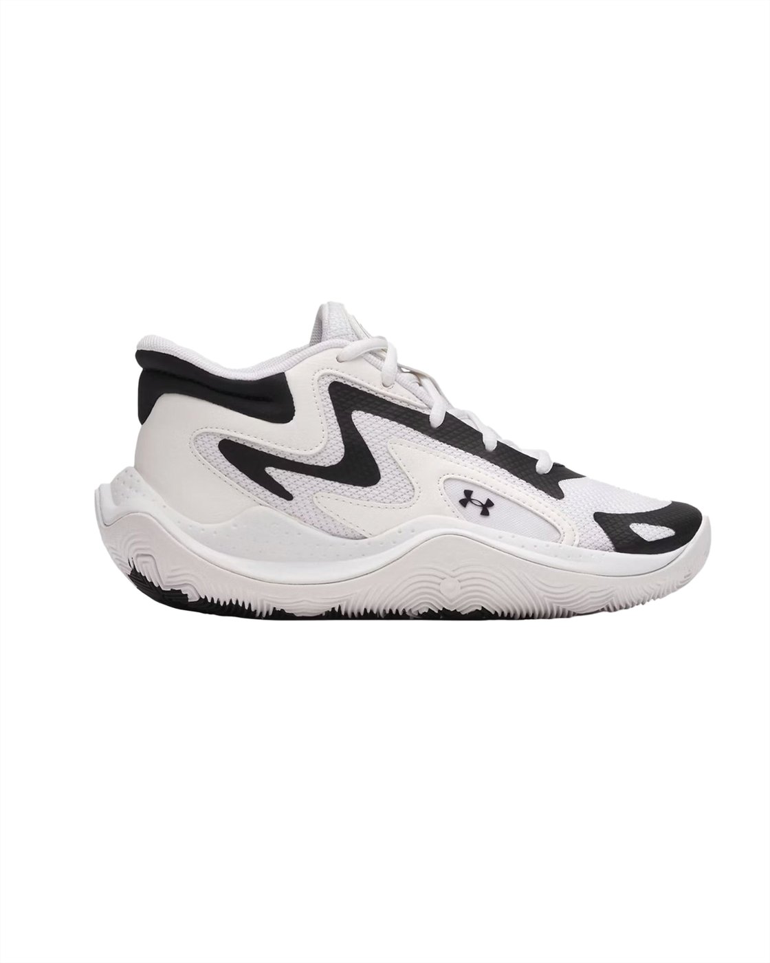 Under Armour Jet '25 GS Basketbalschoen Wit Zwart