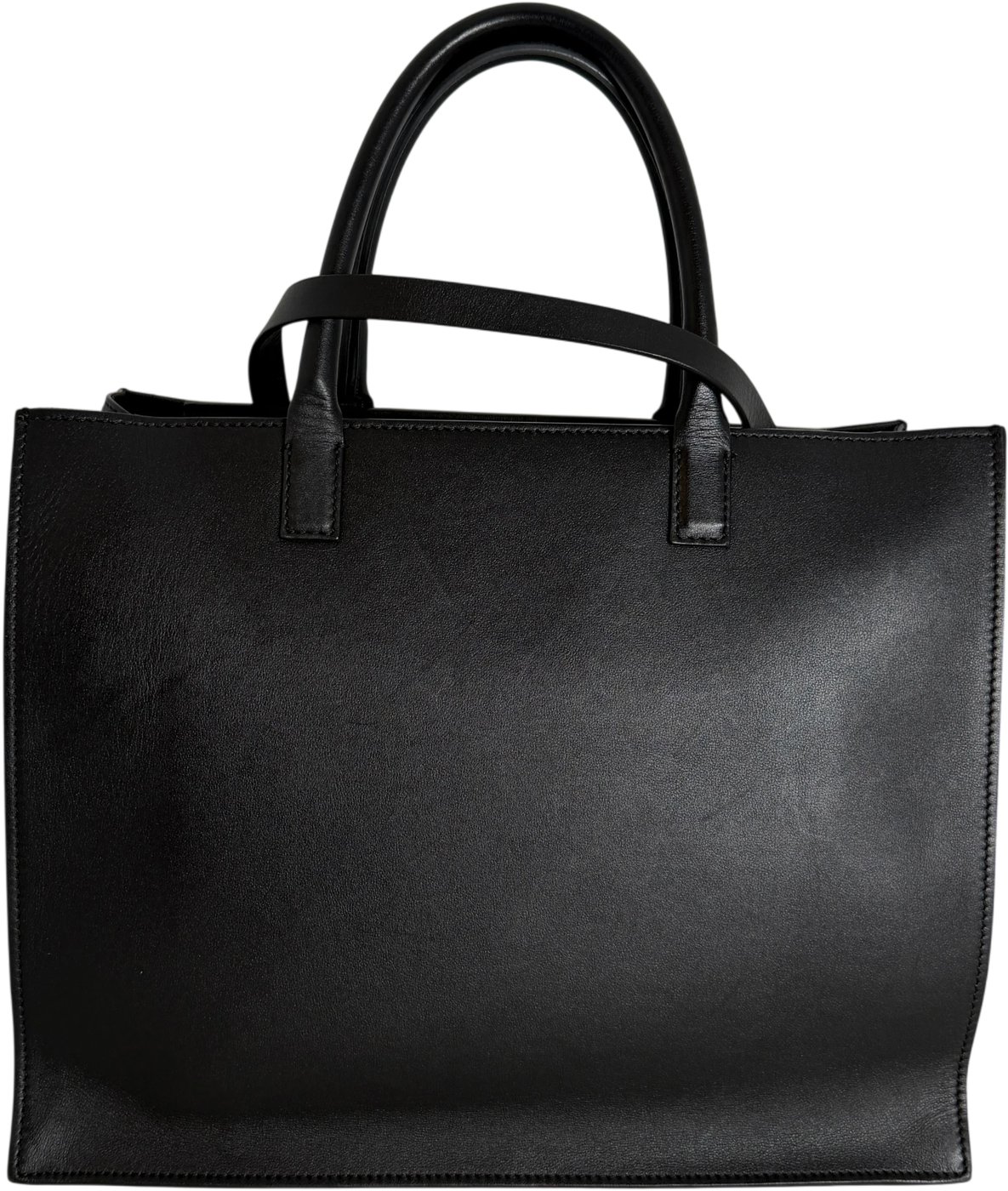 Valentino Garavani VLogo Walk Shopping Bag Calfskin Black Gold