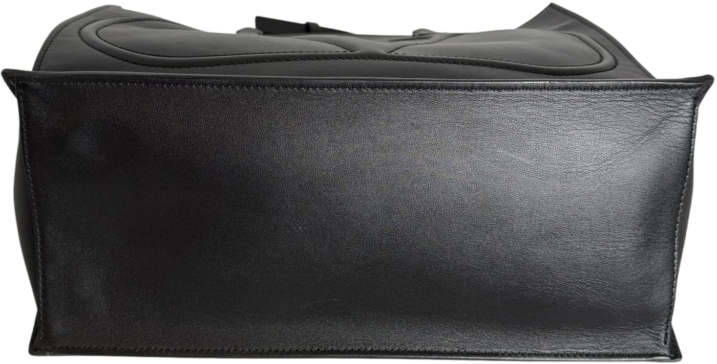 Valentino Garavani VLogo Walk Shopping Bag Calfskin Black Gold