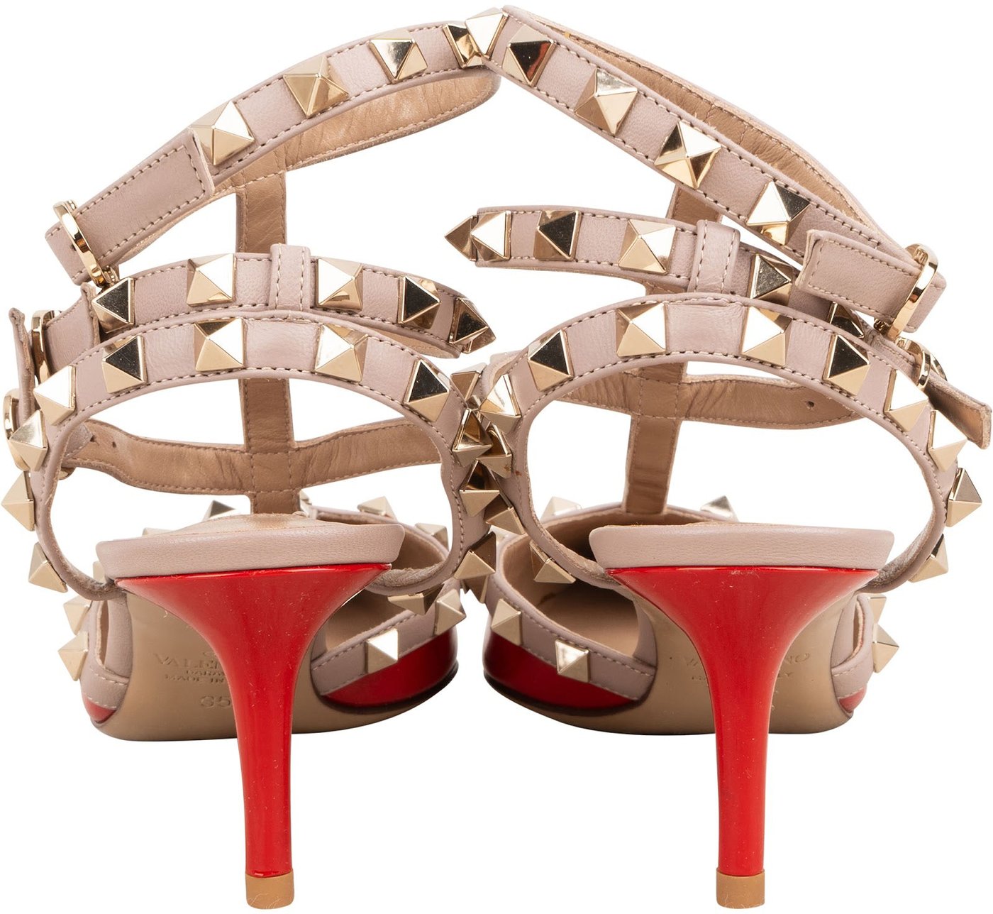 Valentino Garavani Multicolor Patent Leather Rockstud Multi Ankle Strap Pumps (35)