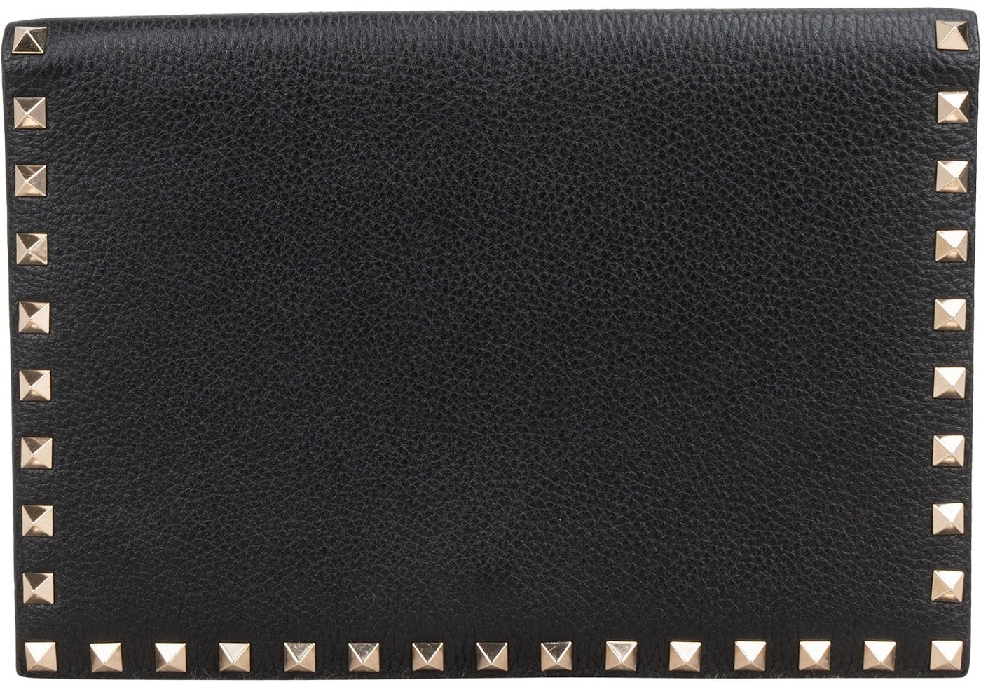 Valentino Pebbled Calfskin Rockstud Organizer Clutch