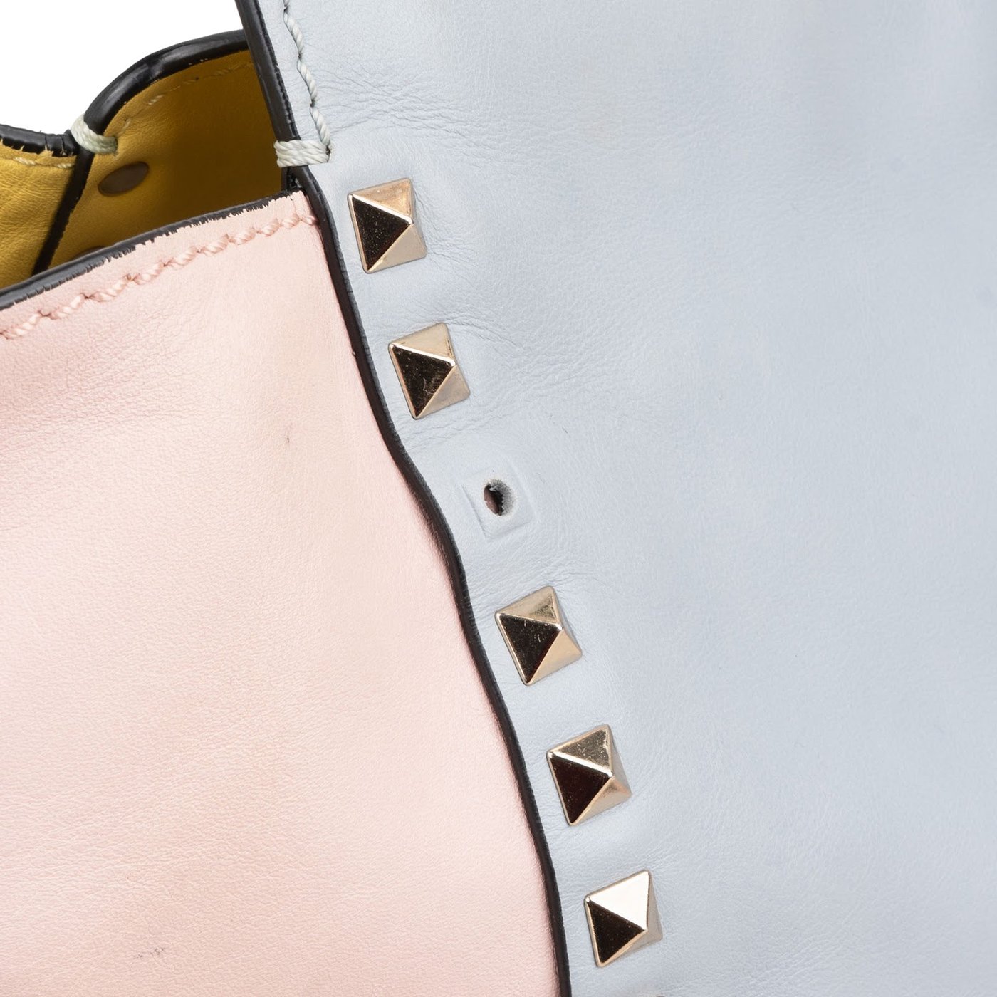 Valentino Garavani Pastell Tricolor Leather Rockstud Trapeze Shoulder Bag