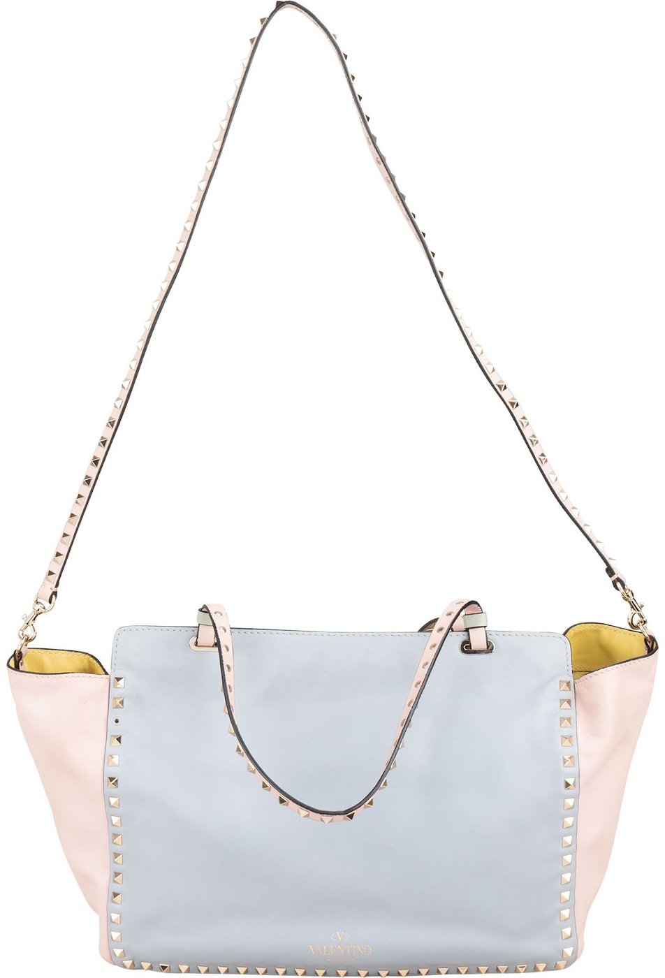 Valentino Garavani Pastell Tricolor Leather Rockstud Trapeze Shoulder Bag