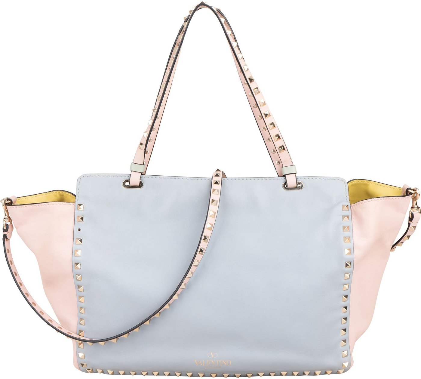 Valentino Garavani Pastell Tricolor Leather Rockstud Trapeze Shoulder Bag