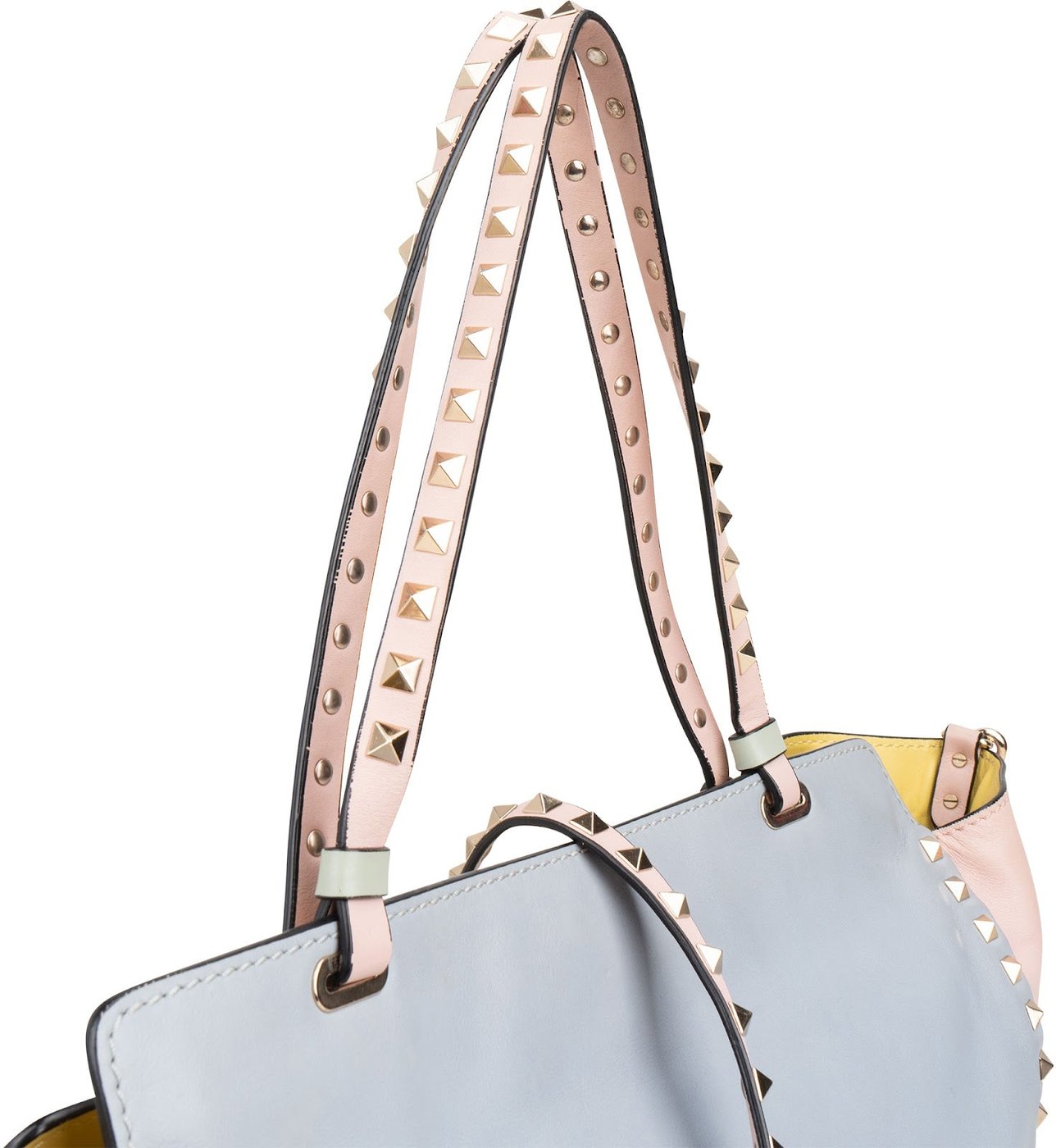 Valentino Garavani Pastell Tricolor Leather Rockstud Trapeze Shoulder Bag