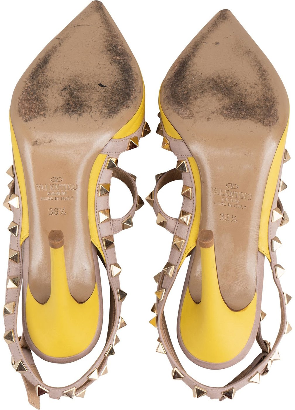 Valentino Garavani Multicolor Leather Rockstud Multi T-Ankle Strap Pumps (36,5)