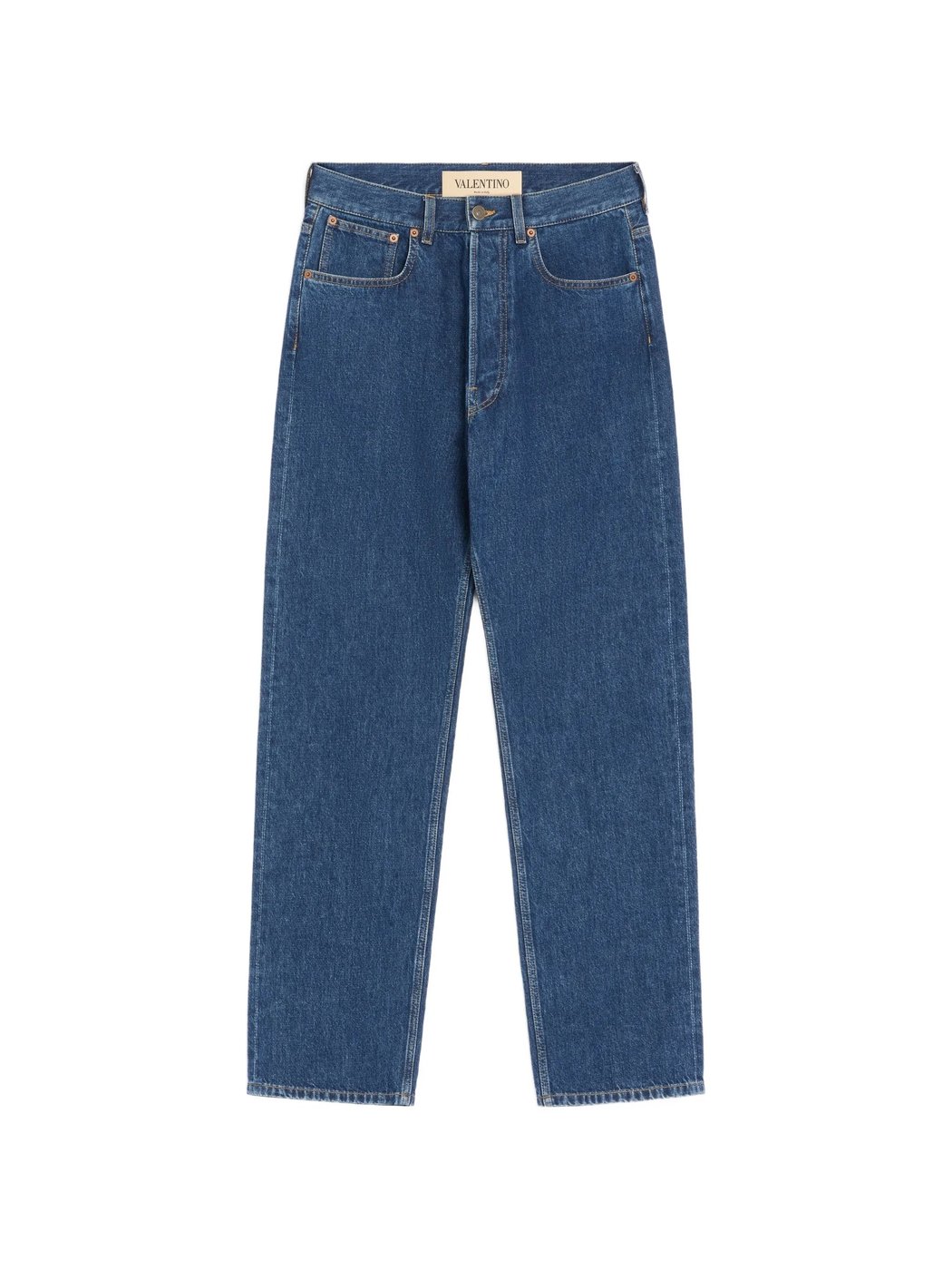Mid-Blue Denim 5 Tasche Jeans