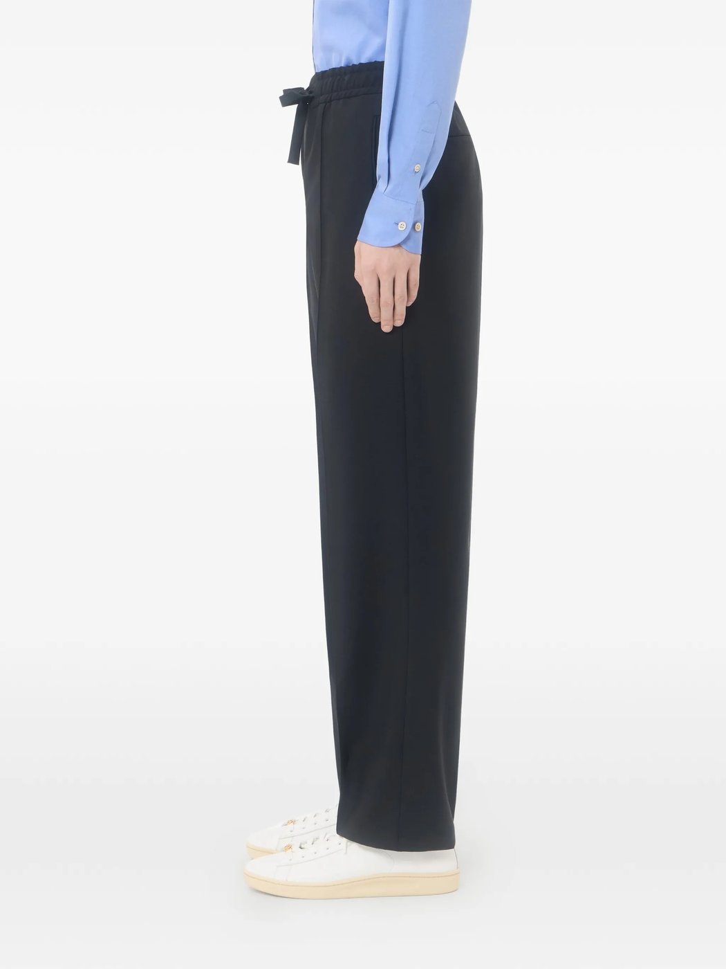 Pantalone Ricamo V Logo Mohair Trousers