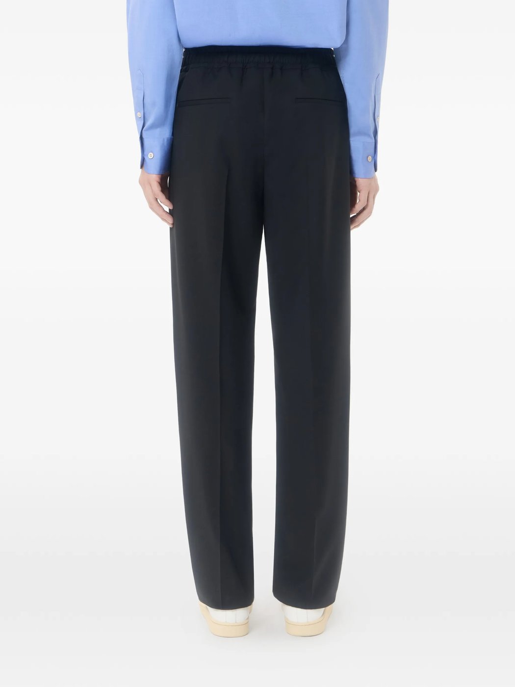 Pantalone Ricamo V Logo Mohair Trousers