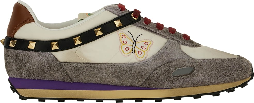 Valentino Suede and nylon Stud Up sneakers