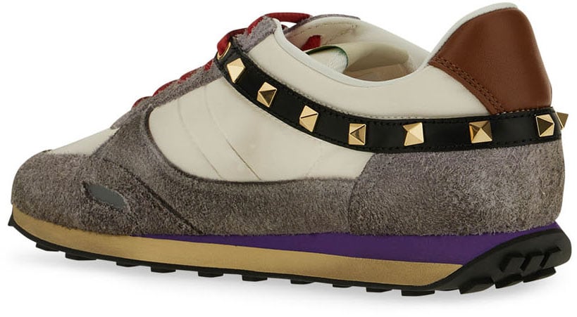 Valentino Suede and nylon Stud Up sneakers