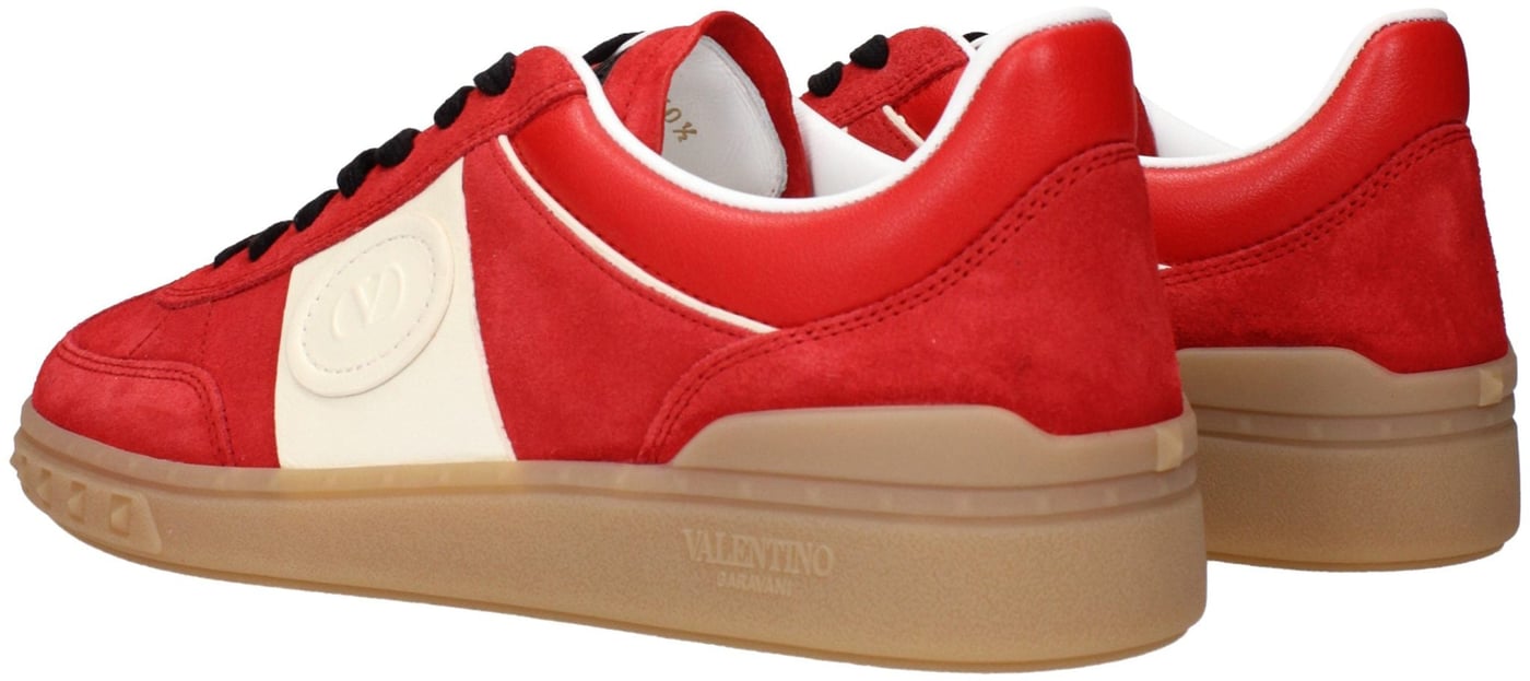 Valentino Garavani Red Leather Low Top Sneakers