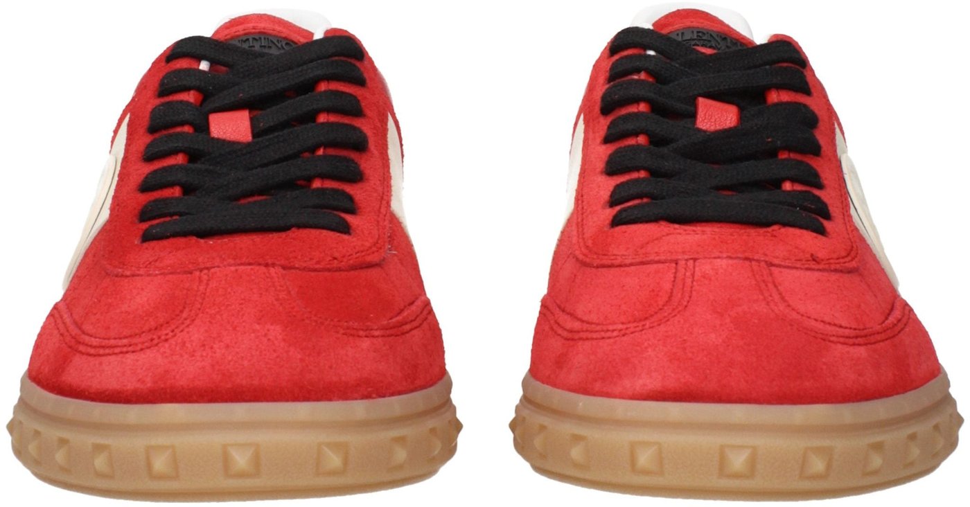 Valentino Garavani Red Leather Low Top Sneakers