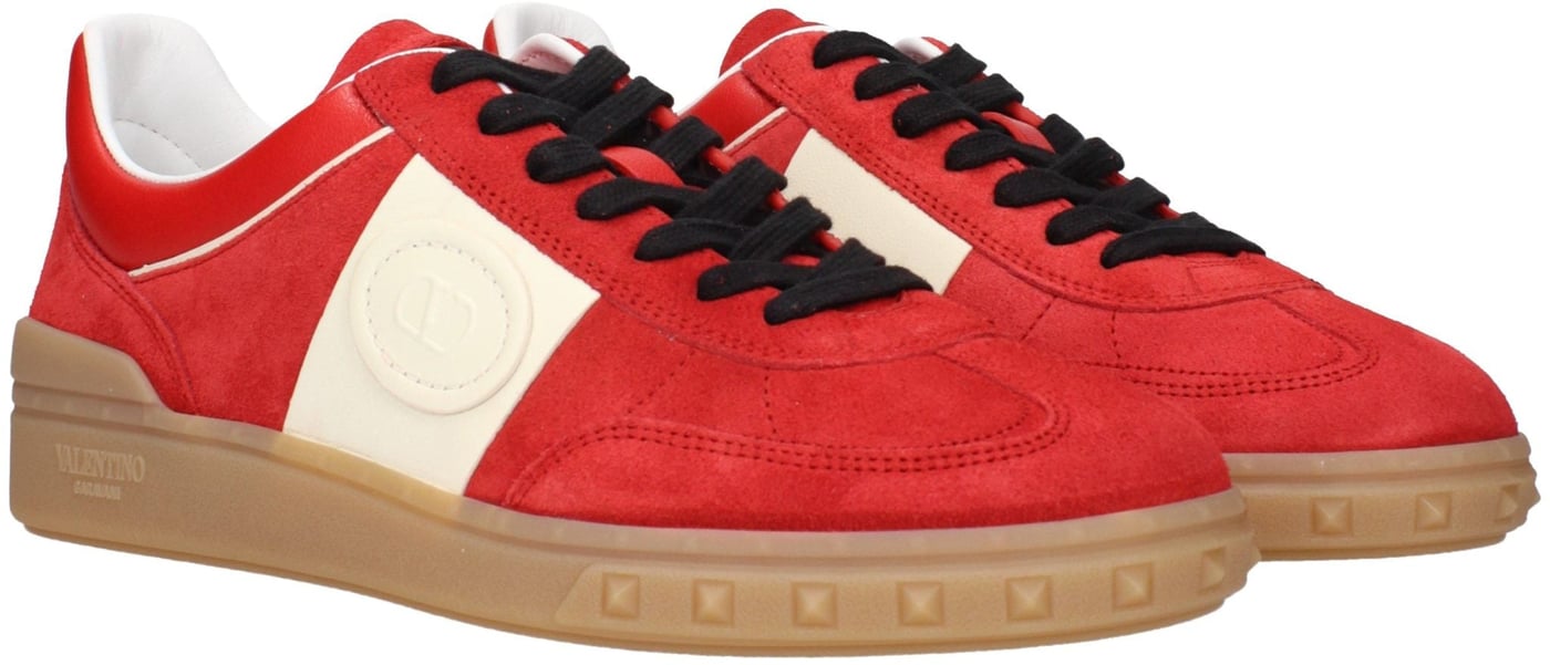 Valentino Garavani Red Leather Low Top Sneakers
