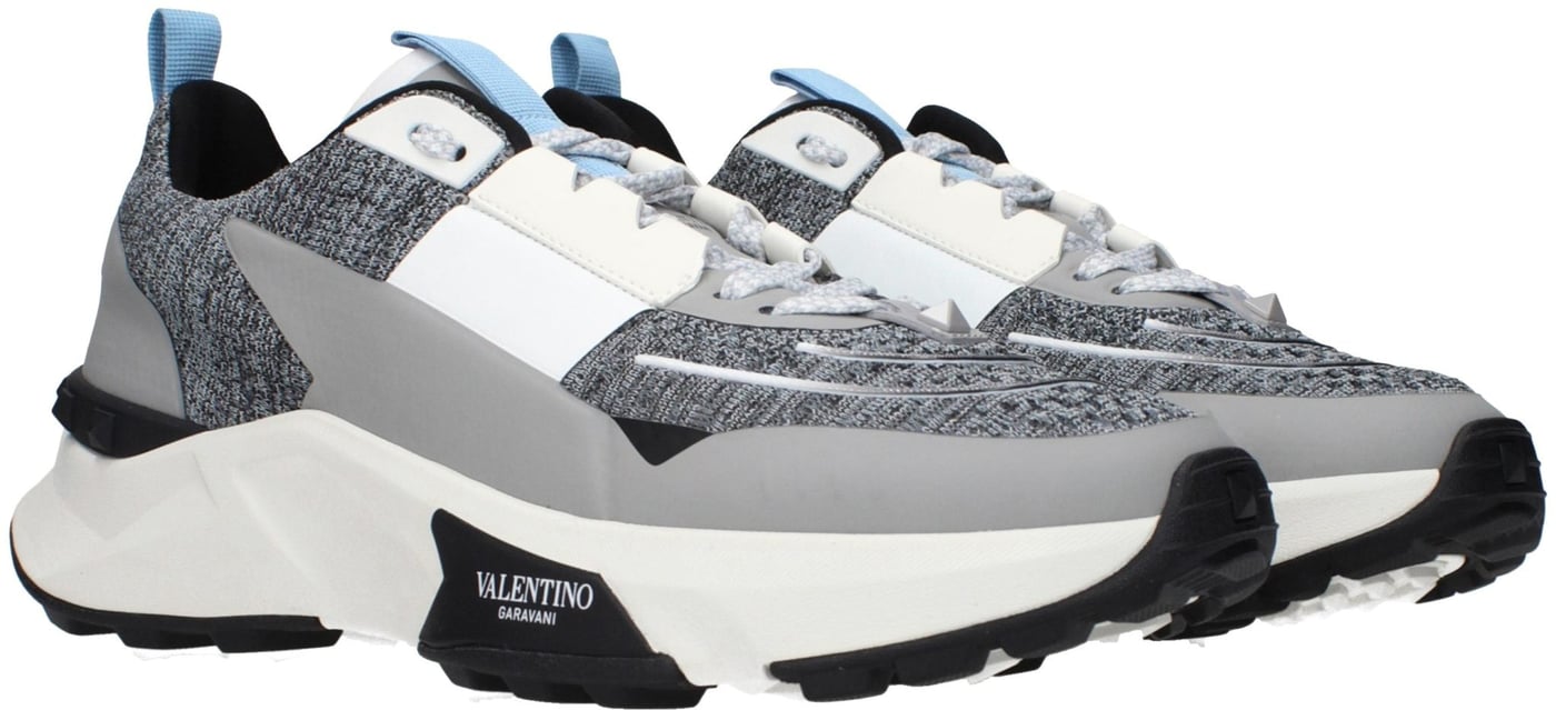 Valentino Garavani Gray Fabric Athletic Sneakers