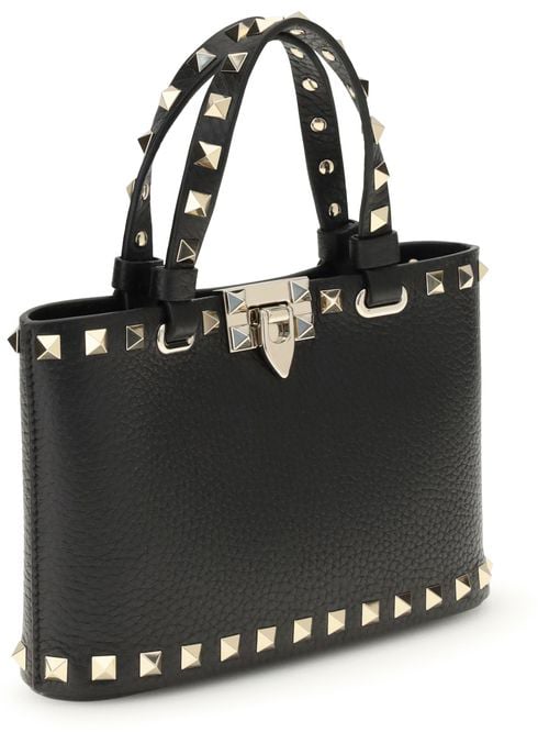 Valentino Garavani Black Calf Leather Bos Taurus Handbag