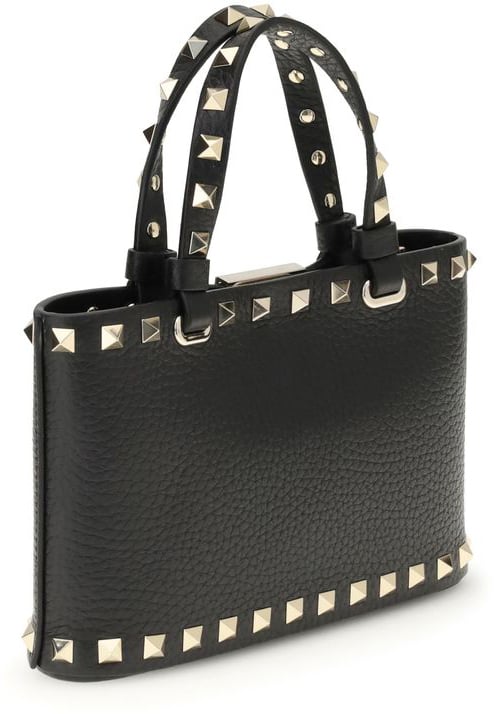 Valentino Garavani Black Calf Leather Bos Taurus Handbag
