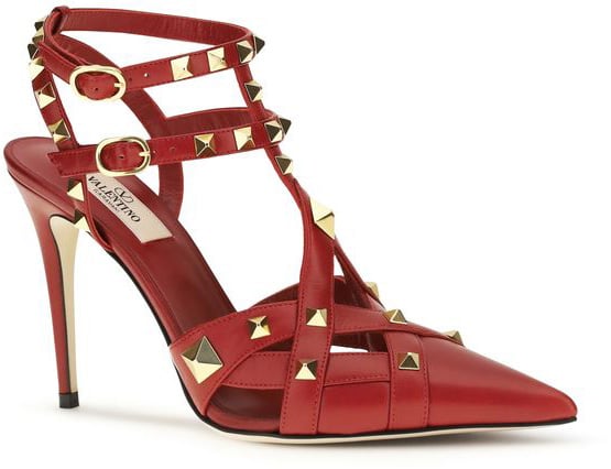 Valentino Garavani Red Goatskin High Heel Pumps