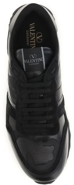 Valentino Garavani Black Polyester Athletic Sneakers