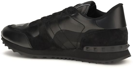 Valentino Garavani Black Polyester Athletic Sneakers