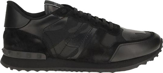 Valentino Garavani Black Polyester Athletic Sneakers