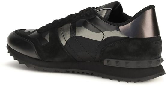 Valentino Garavani Black Polyamide Athletic Sneakers