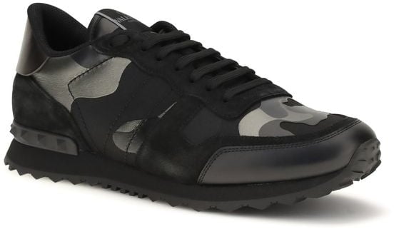 Valentino Garavani Black Polyamide Athletic Sneakers