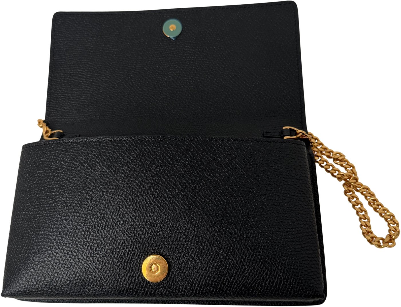Valentino VLogo Wallet on Chain Calfskin Black