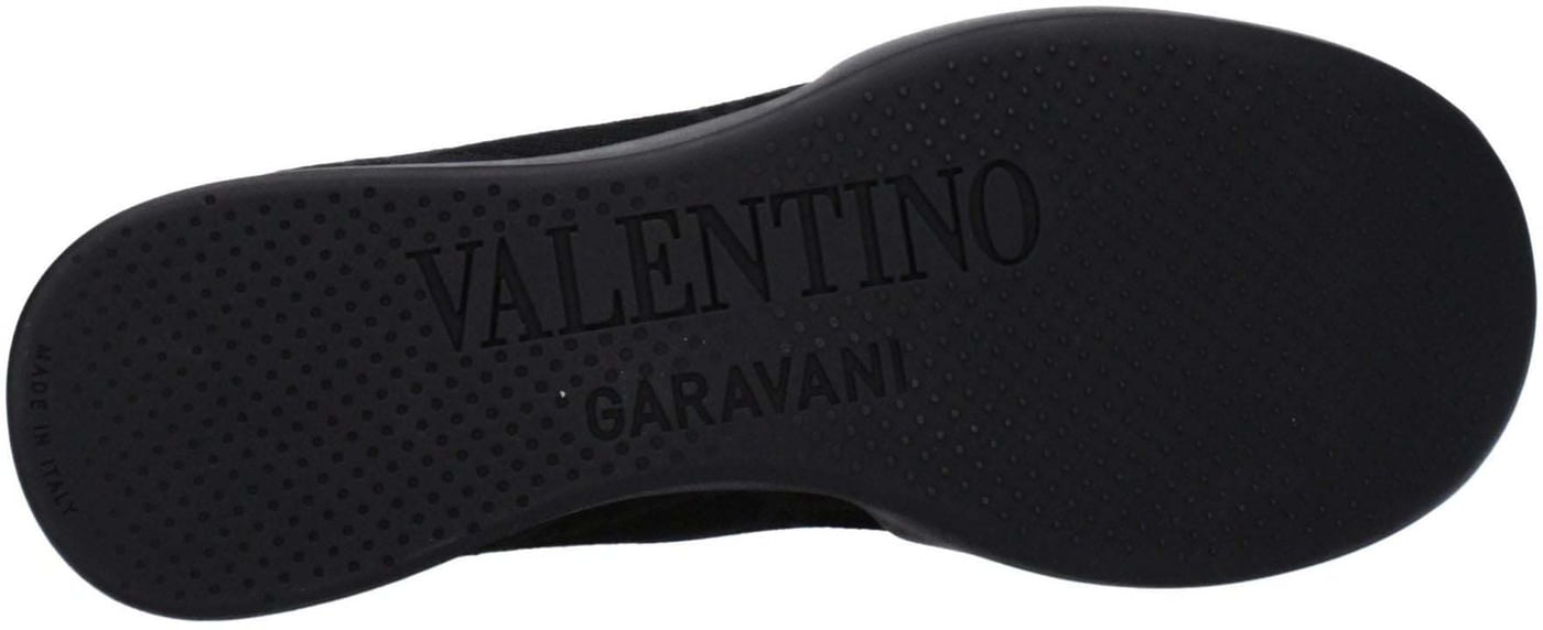 Valentino Garavani Black Fabric High Top Sneakers