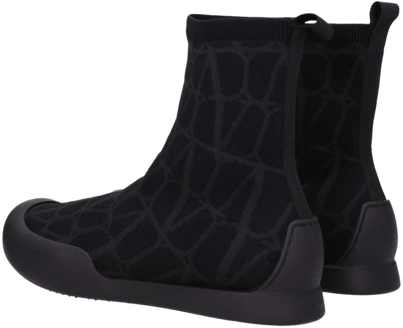 Valentino Garavani Black Fabric High Top Sneakers