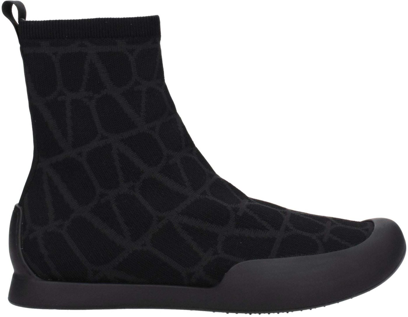 Valentino Garavani Black Fabric High Top Sneakers