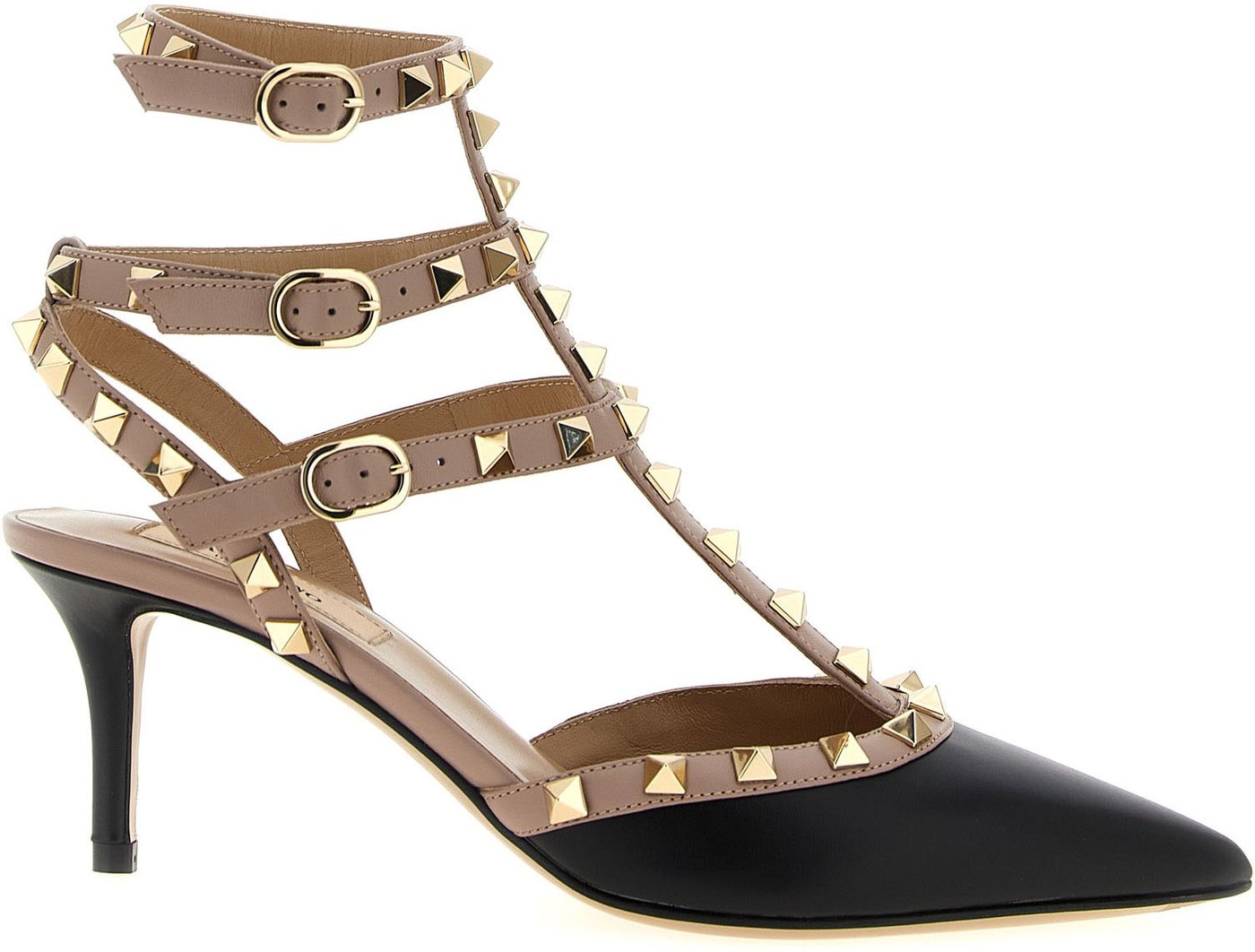 Valentino Garavani Multicolor Lamb Leather Mid Heel Pumps