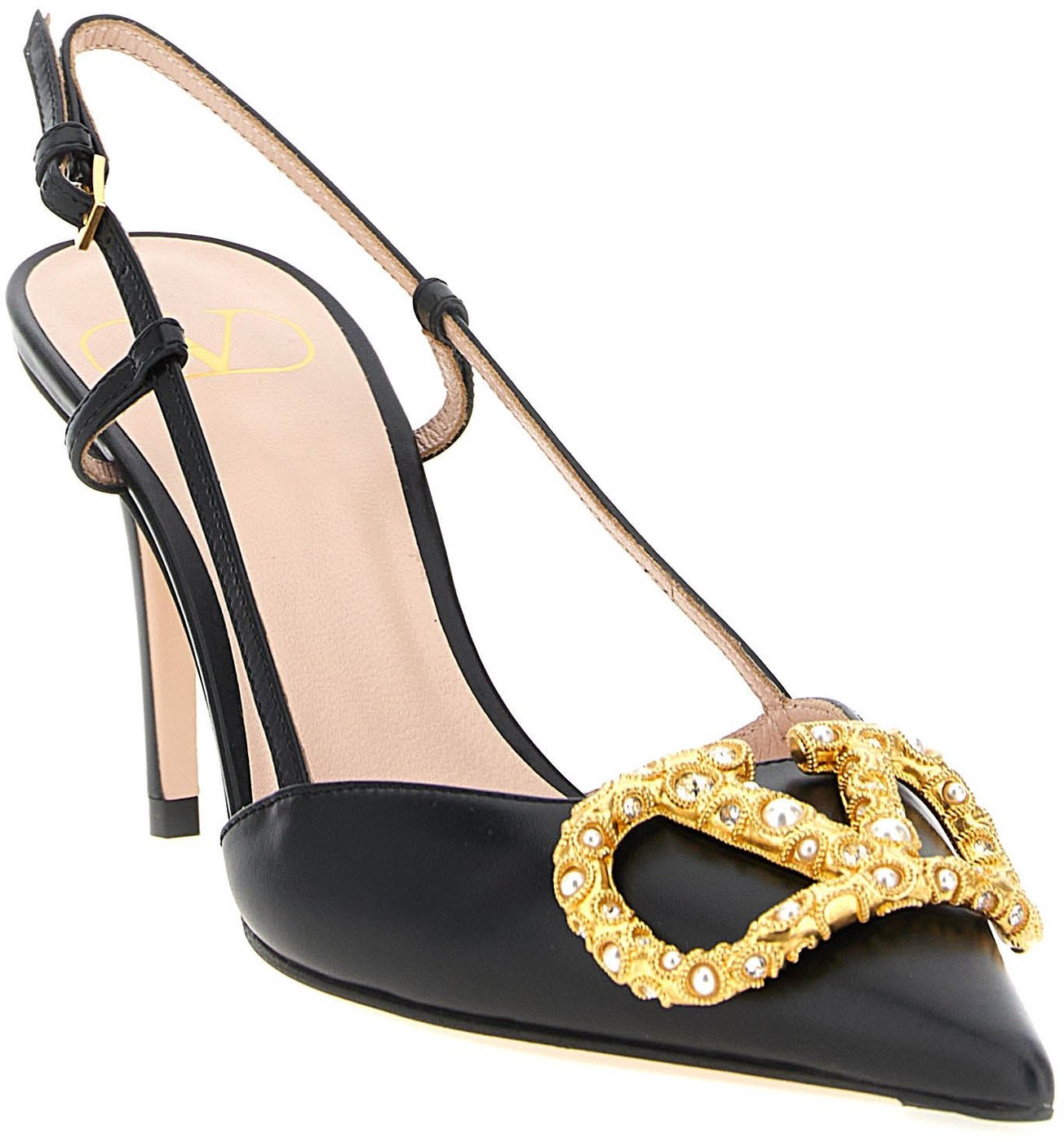 Valentino Garavani Black Calfskin High Heel Pumps