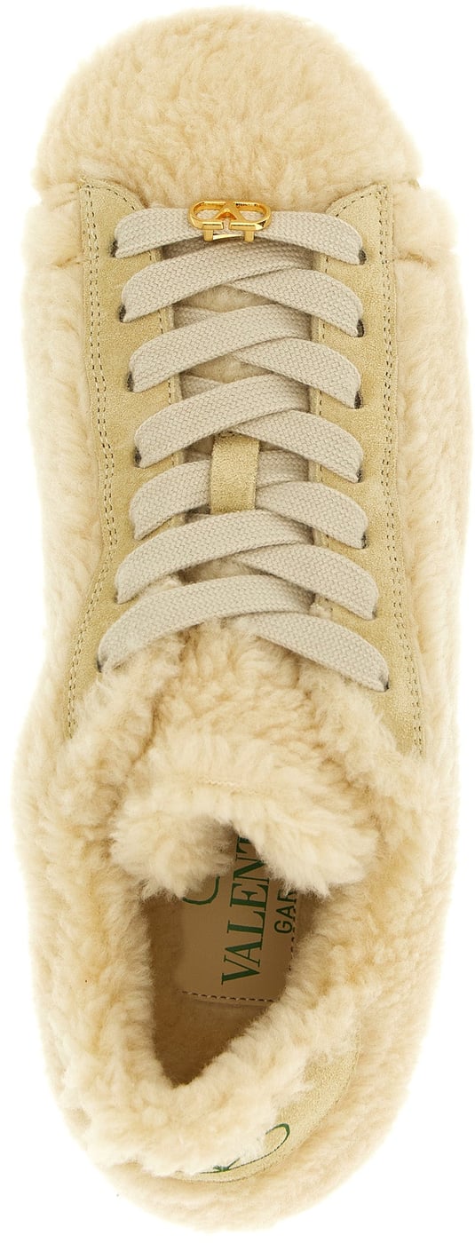 Valentino Garavani Beige Wool Sneakers