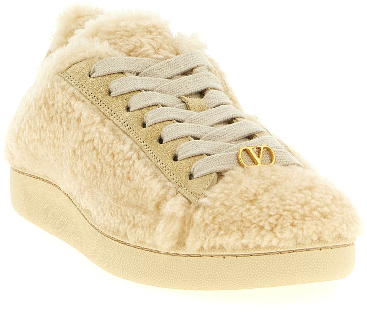 Valentino Garavani Beige Wool Sneakers