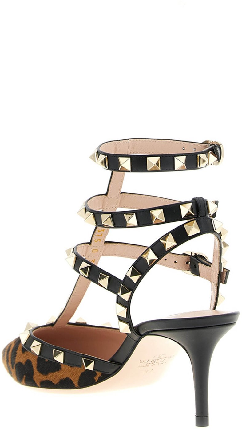 Valentino Garavani Multicolor Calfskin Mid Heel Pumps