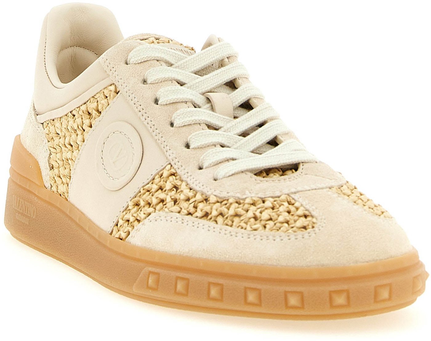 Valentino Garavani Beige Calfskin Low Top Sneakers