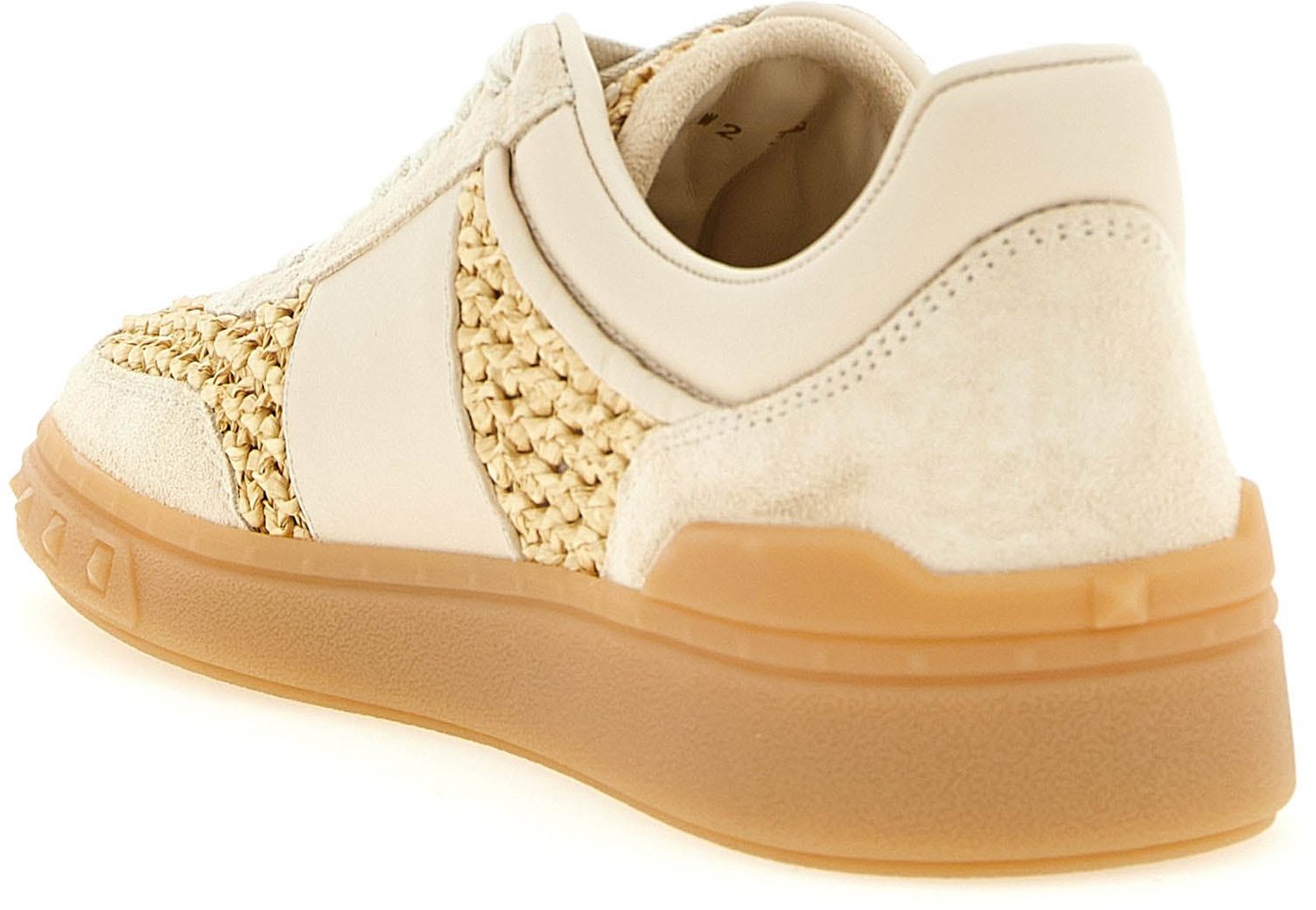 Valentino Garavani Beige Calfskin Low Top Sneakers