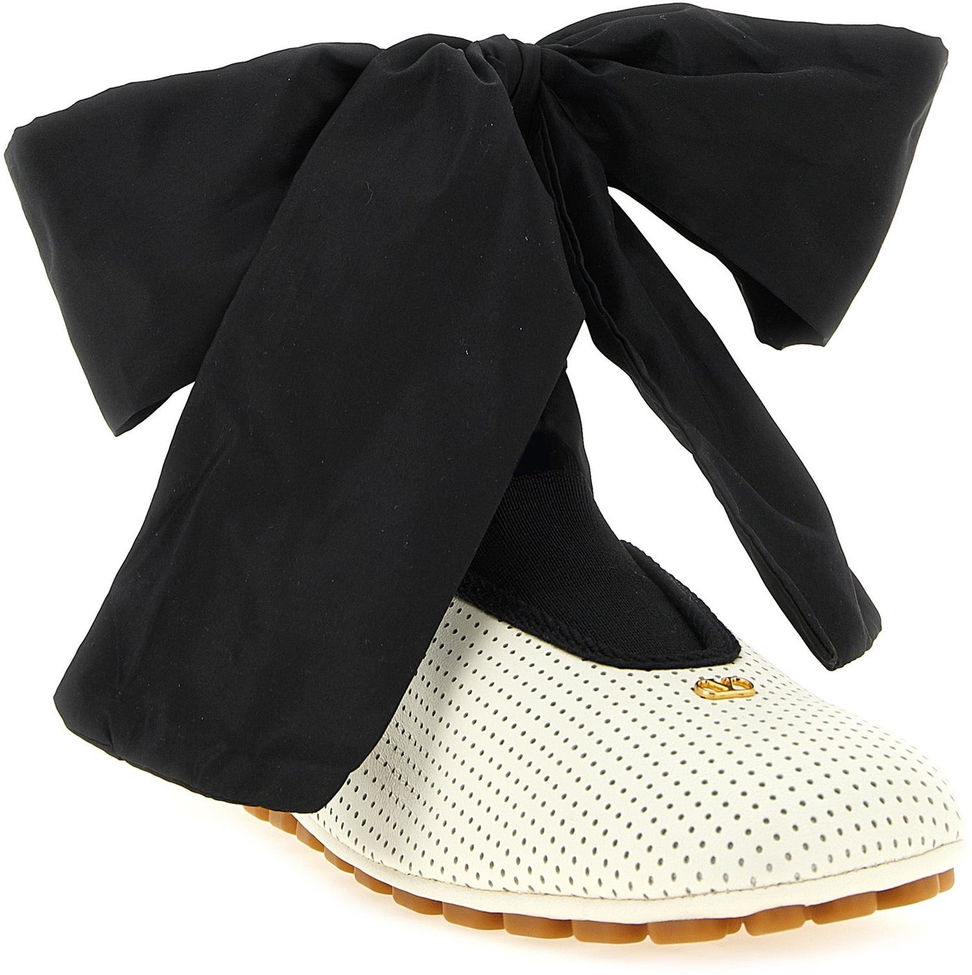Valentino Garavani Bicolor Lamb Leather Ballet Flats