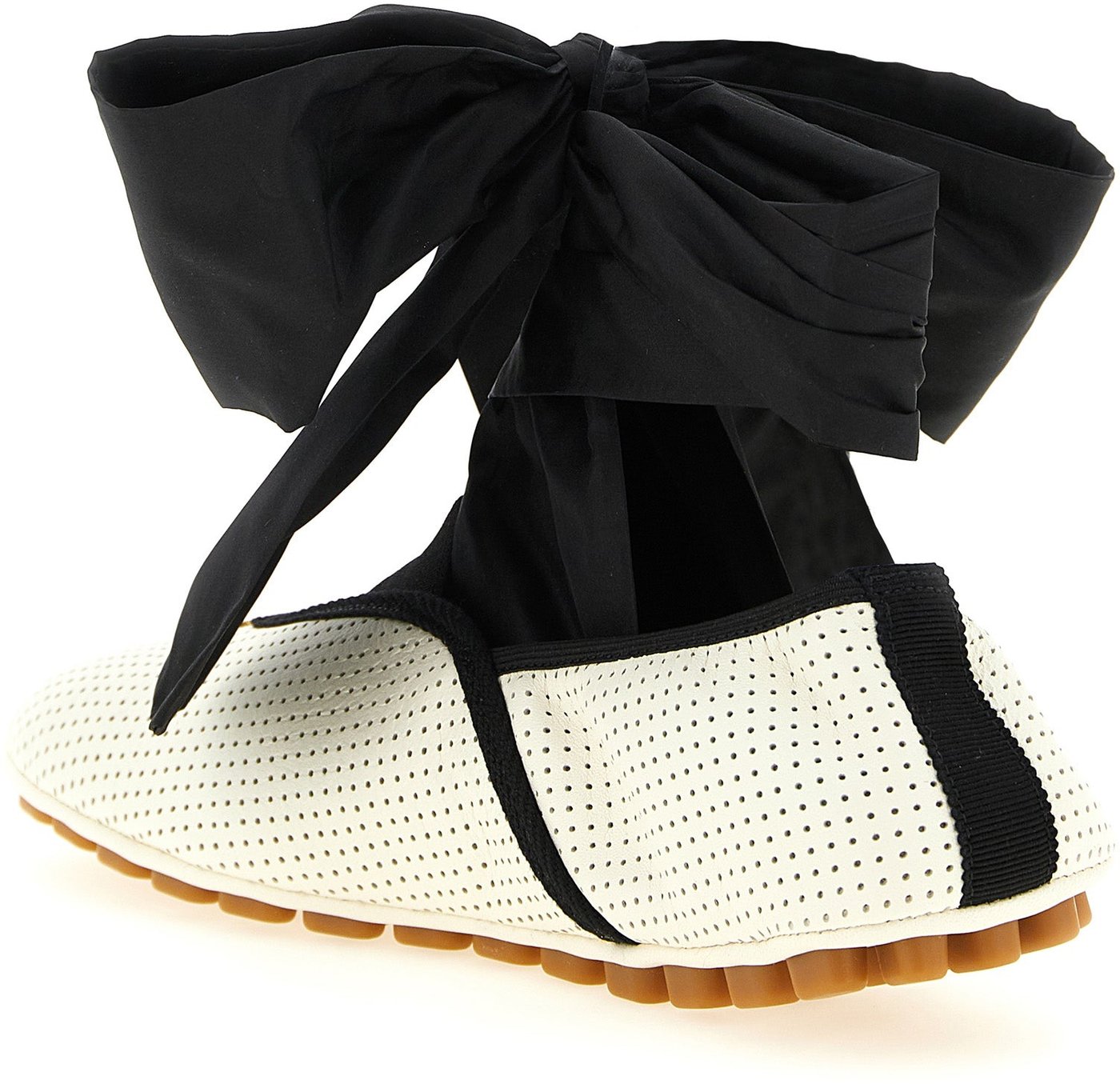 Valentino Garavani Bicolor Lamb Leather Ballet Flats