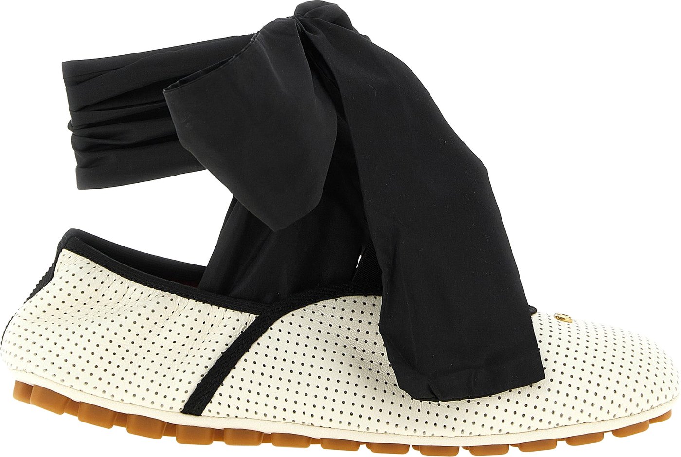 Valentino Garavani Bicolor Lamb Leather Ballet Flats