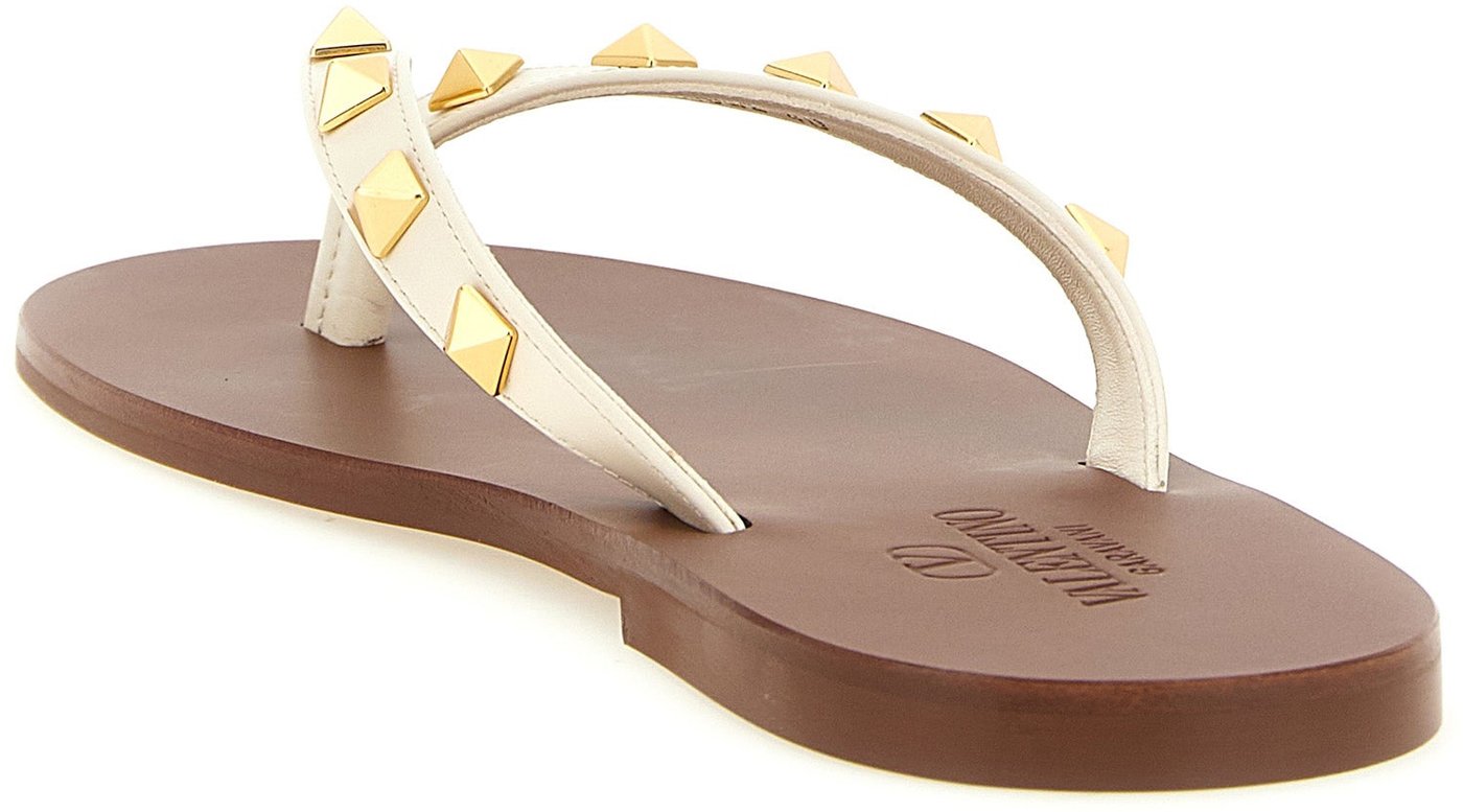 Valentino Garavani White Calfskin Slides