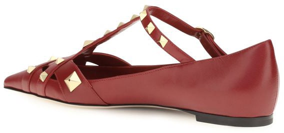 Valentino Garavani Red Goatskin Ballet Flats